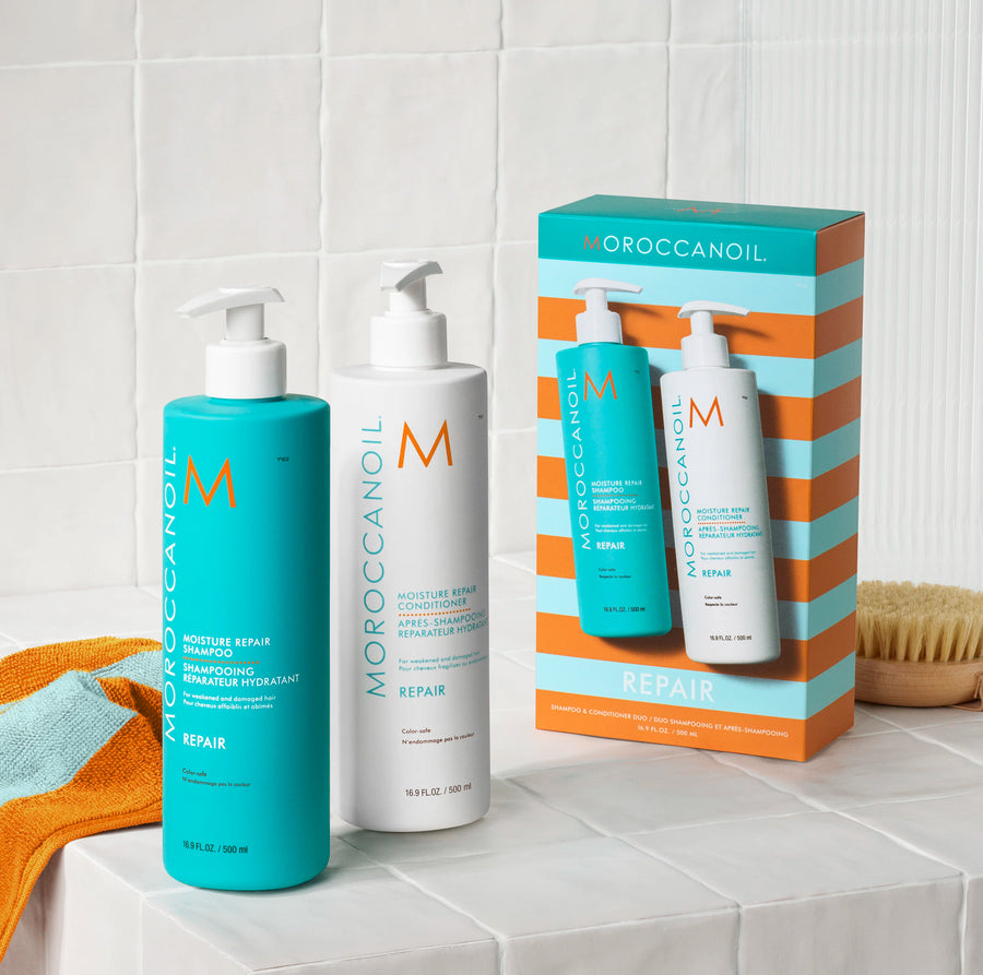 Moroccanoil Moisture Repair Shampoo & Conditioner 500ml Duo Box